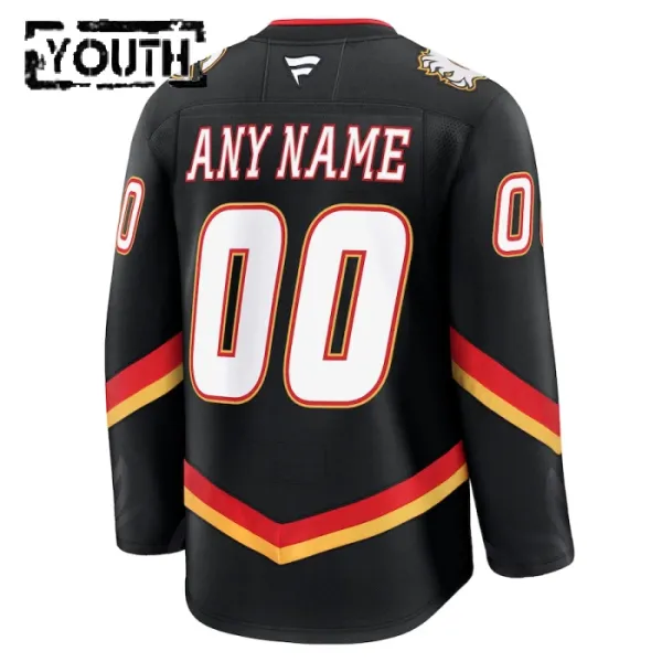Fanatics Calgary Flames Personalisiert Alternate Premium Trikot - Kinder (Schwarz)
