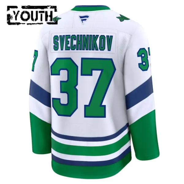 Fanatics Carolina Hurricanes Andrei Svechnikov 24/25 Alternate Premium Trikot - Kinder (Weiss)