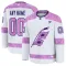 Fanatics Carolina Hurricanes Hockey Fights Cancer Personalisiert 24/25 Practice Trikot - Herren (Weiss)
