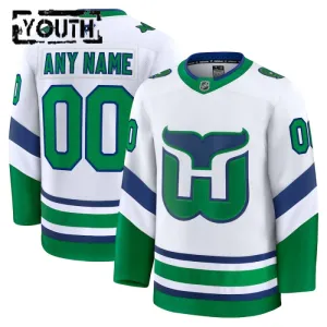 Fanatics Carolina Hurricanes Personalisiert 24/25 Alternate Premium Trikot - Kinder (Weiss)