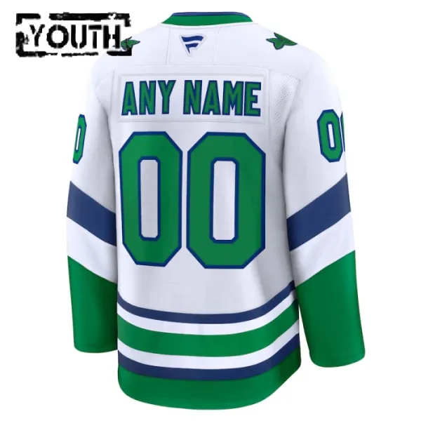 Fanatics Carolina Hurricanes Personalisiert 24/25 Alternate Premium Trikot - Kinder (Weiss)