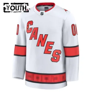 Fanatics Carolina Hurricanes Personalisiert 24/25 Away Premium Trikot - Kinder (Weiss)