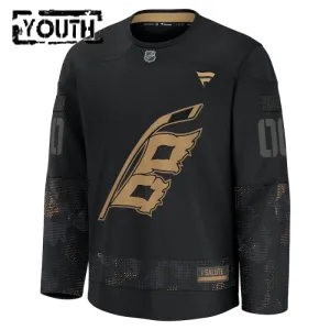 Fanatics Carolina Hurricanes Personalisiert 24/25 Military Appreciation Practice Trikot - Kinder (Schwarz)