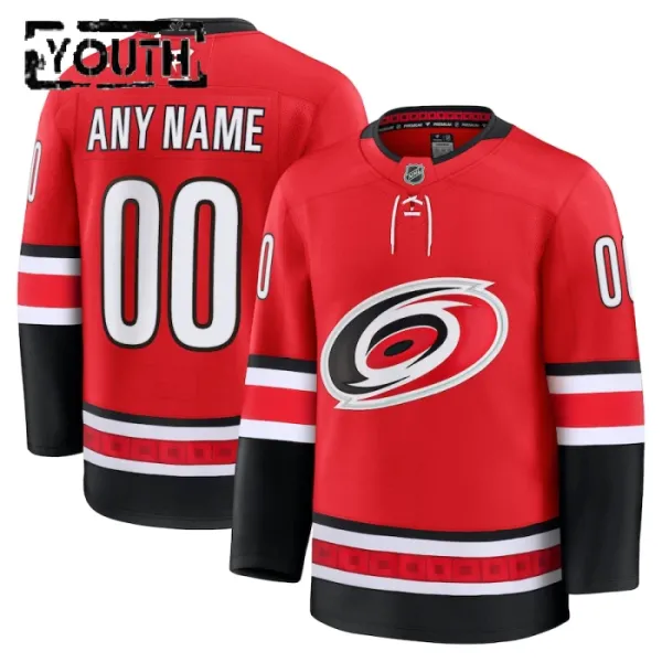 Fanatics Carolina Hurricanes Personalisiert Jubiläum Alternate Premium Trikot - Kinder (Rot) Fanatics Carolina Hurricanes Personalisiert Jubiläum Alternate Premium Trikot - Kinder (Rot)