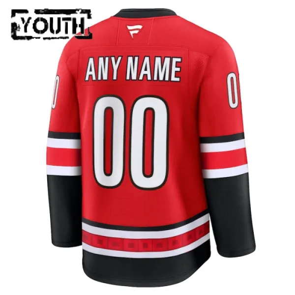 Fanatics Carolina Hurricanes Personalisiert Jubiläum Alternate Premium Trikot - Kinder (Rot)