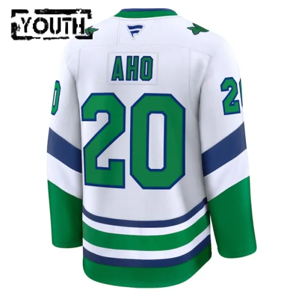 Fanatics Carolina Hurricanes Sebastian Aho 24/25 Alternate Premium Trikot - Kinder (Weiss)