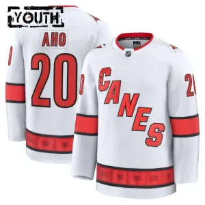 Fanatics Carolina Hurricanes Sebastian Aho 24/25 Away Premium Trikot - Kinder (Weiss)