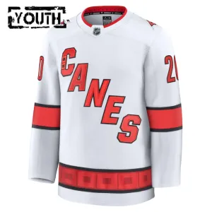 Fanatics Carolina Hurricanes Sebastian Aho 24/25 Away Premium Trikot - Kinder (Weiss)