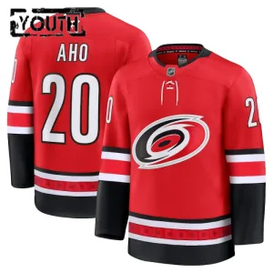 Fanatics Carolina Hurricanes Sebastian Aho Jubiläum Alternate Premium Trikot - Kinder (Rot)