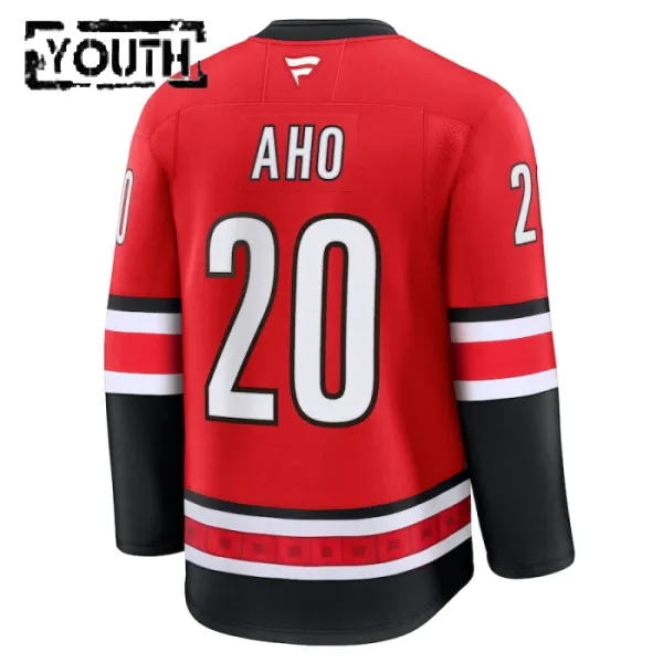Fanatics Carolina Hurricanes Sebastian Aho Jubiläum Alternate Premium Trikot - Kinder (Rot)