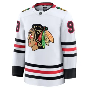 Fanatics Chicago Blackhawks Connor Bedard 24/25 Away Premium Trikot - Herren (Weiss)