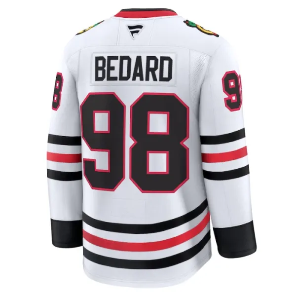 Fanatics Chicago Blackhawks Connor Bedard 24/25 Away Premium Trikot - Herren (Weiss)