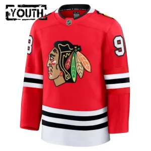 Fanatics Chicago Blackhawks Connor Bedard 24/25 Home Premium Trikot - Kinder (Rot)