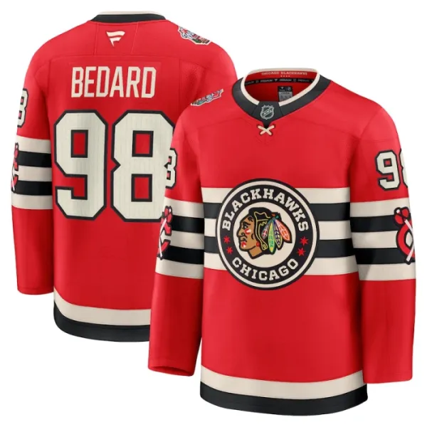 Fanatics Chicago Blackhawks Connor Bedard 24/25 Premium Winter Classic Trikot - Herren (Rot) Fanatics Chicago Blackhawks Connor Bedard 24/25 Premium Winter Classic Trikot - Herren (Rot)