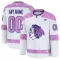 Fanatics Chicago Blackhawks Hockey Fights Cancer Personalisiert 24/25 Practice Trikot - Herren (Weiss)