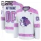 Fanatics Chicago Blackhawks Hockey Fights Cancer Personalisiert 24/25 Practice Trikot - Kinder (Weiss)
