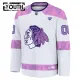 Fanatics Chicago Blackhawks Hockey Fights Cancer Personalisiert 24/25 Practice Trikot - Kinder (Weiss)