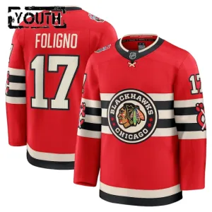 Fanatics Chicago Blackhawks Nick Foligno 24/25 Premium Winter Classic Trikot - Kinder (Rot)