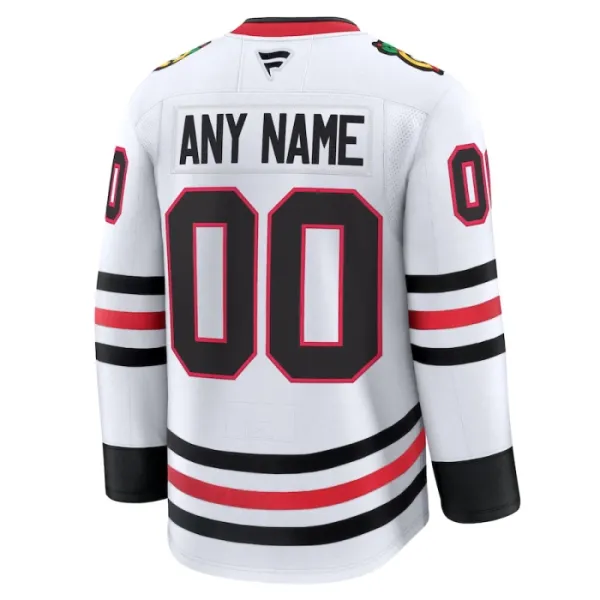 Fanatics Chicago Blackhawks Personalisiert 24/25 Away Premium Trikot - Herren (Weiss)