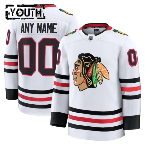 Fanatics Chicago Blackhawks Personalisiert 24/25 Away Premium Trikot - Kinder (Weiss) Fanatics Chicago Blackhawks Personalisiert 24/25 Away Premium Trikot - Kinder (Weiss)