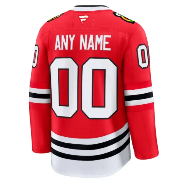 Fanatics Chicago Blackhawks Personalisiert 24/25 Home Premium Trikot - Herren (Rot)