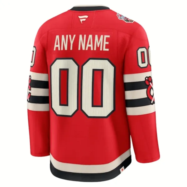 Fanatics Chicago Blackhawks Personalisiert 24/25 Premium Winter Classic Trikot - Herren (Rot)