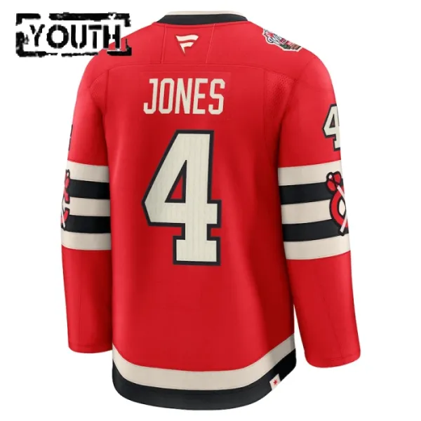 Fanatics Chicago Blackhawks Seth Jones 24/25 Premium Winter Classic Trikot - Kinder (Rot)