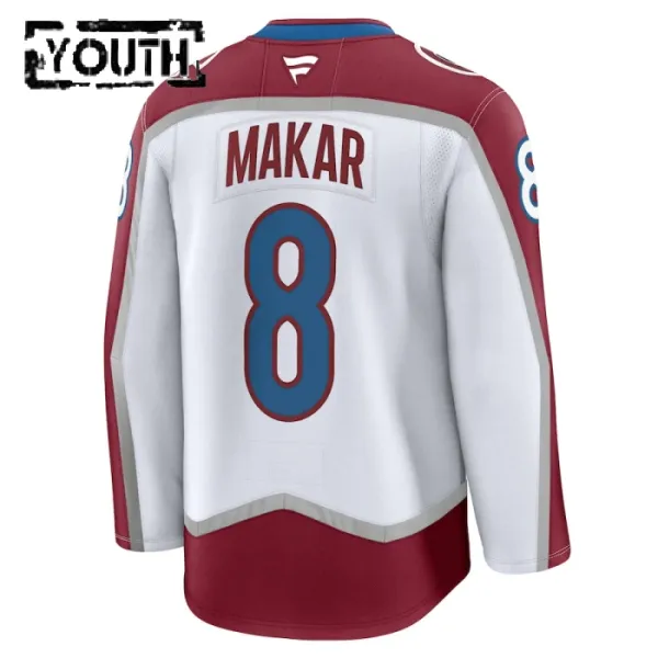 Fanatics Colorado Avalanche Cale Maker 24/25 Away Premium Trikot - Kinder (Weiss)
