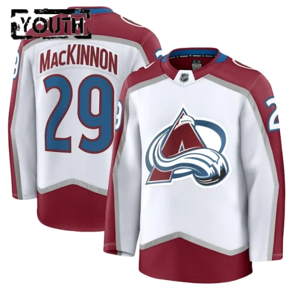 Fanatics Colorado Avalanche Nathan MacKinnon 24/25 Away Premium Trikot - Kinder (Weiss) Fanatics Colorado Avalanche Nathan MacKinnon 24/25 Away Premium Trikot - Kinder (Weiss)