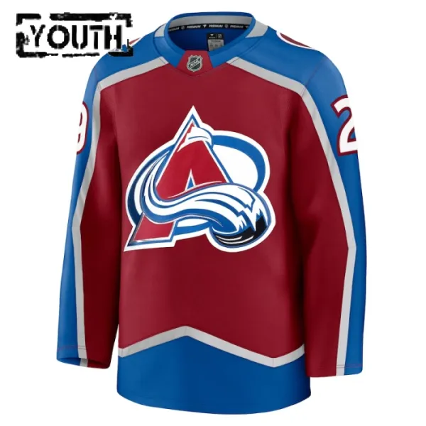 Fanatics Colorado Avalanche Nathan MacKinnon 24/25 Home Premium Trikot - Kinder (Rot)