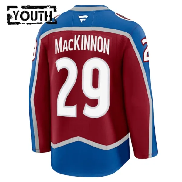 Fanatics Colorado Avalanche Nathan MacKinnon 24/25 Home Premium Trikot - Kinder (Rot)