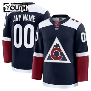 Fanatics Colorado Avalanche Personalisiert 24/25 Alternate Premium Trikot - Kinder (Navy)