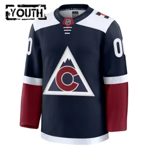 Fanatics Colorado Avalanche Personalisiert 24/25 Alternate Premium Trikot - Kinder (Navy)