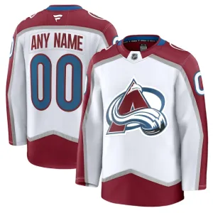 Fanatics Colorado Avalanche Personalisiert 24/25 Away Premium Trikot - Herren (Weiss)