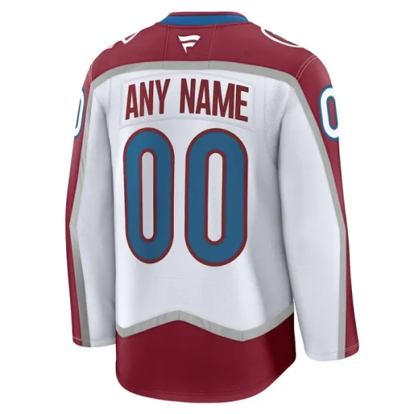 Fanatics Colorado Avalanche Personalisiert 24/25 Away Premium Trikot - Herren (Weiss)