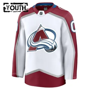 Fanatics Colorado Avalanche Personalisiert 24/25 Away Premium Trikot - Kinder (Weiss)