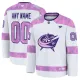 Fanatics Columbus Blue Jackets Hockey Fights Cancer Personalisiert 24/25 Practice Trikot - Herren (Weiss) Fanatics Columbus Blue Jackets Hockey Fights Cancer Personalisiert 24/25 Practice Trikot - Herren (Weiss)