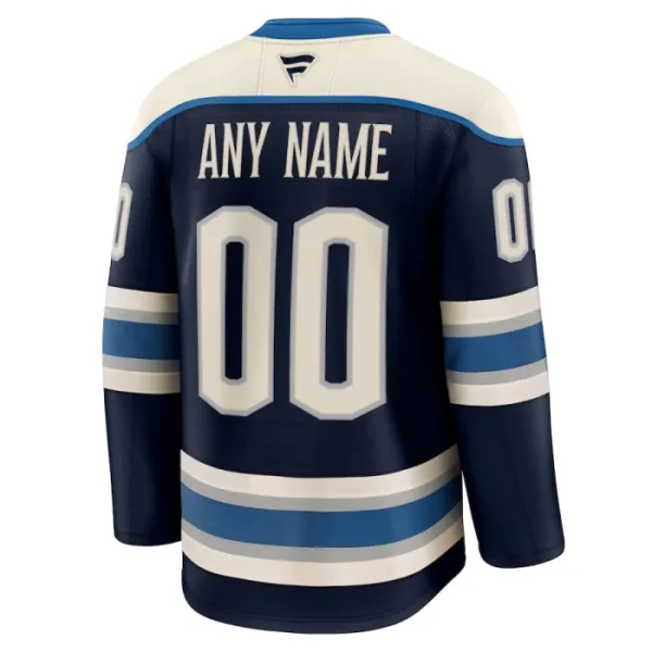 Fanatics Columbus Blue Jackets Personalisiert 24/25 Alternate Premium Trikot - Herren (Navy)