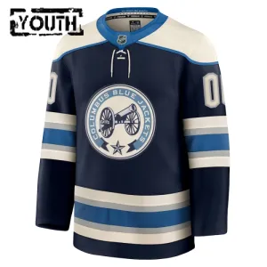 Fanatics Columbus Blue Jackets Personalisiert 24/25 Alternate Premium Trikot - Kinder (Navy)