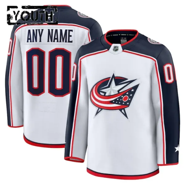 Fanatics Columbus Blue Jackets Personalisiert 24/25 Away Premium Trikot - Kinder (Weiss) Fanatics Columbus Blue Jackets Personalisiert 24/25 Away Premium Trikot - Kinder (Weiss)