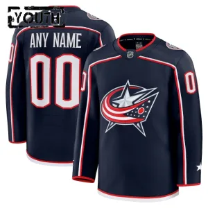 Fanatics Columbus Blue Jackets Personalisiert 24/25 Home Premium Trikot - Kinder (Navy)