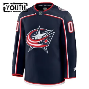 Fanatics Columbus Blue Jackets Personalisiert 24/25 Home Premium Trikot - Kinder (Navy)