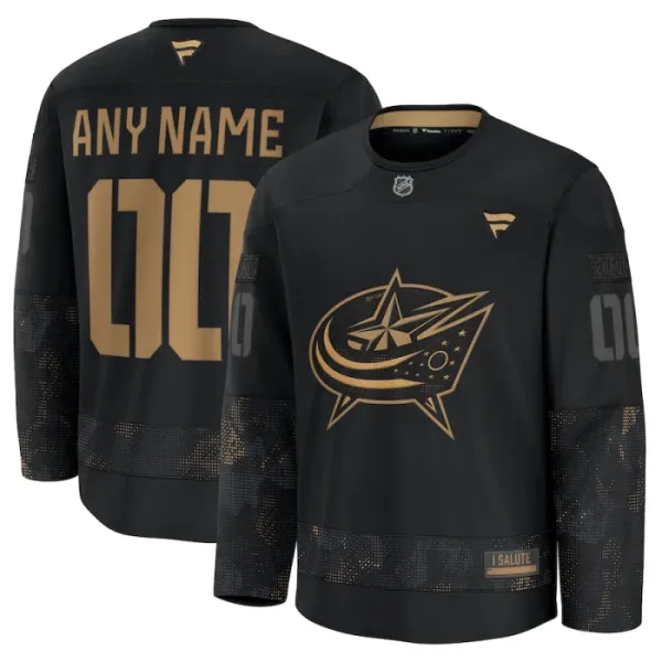 Fanatics Columbus Blue Jackets Personalisiert 24/25 Military Appreciation Practice Trikot - Herren (Schwarz) Fanatics Columbus Blue Jackets Personalisiert 24/25 Military Appreciation Practice Trikot - Herren (Schwarz)