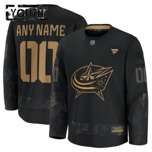 Fanatics Columbus Blue Jackets Personalisiert 24/25 Military Appreciation Practice Trikot - Kinder (Schwarz) Fanatics Columbus Blue Jackets Personalisiert 24/25 Military Appreciation Practice Trikot - Kinder (Schwarz)