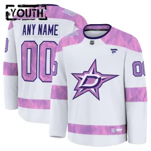 Fanatics Dallas Stars Hockey Fights Cancer Personalisiert 24/25 Practice Trikot - Kinder (Weiss) Fanatics Dallas Stars Hockey Fights Cancer Personalisiert 24/25 Practice Trikot - Kinder (Weiss)