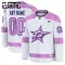 Fanatics Dallas Stars Hockey Fights Cancer Personalisiert 24/25 Practice Trikot - Kinder (Weiss)