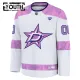 Fanatics Dallas Stars Hockey Fights Cancer Personalisiert 24/25 Practice Trikot - Kinder (Weiss)