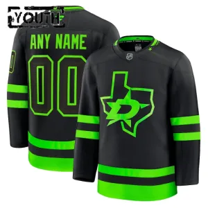 Fanatics Dallas Stars Personalisiert 24/25 Alternate Premium Trikot - Kinder (Schwarz)
