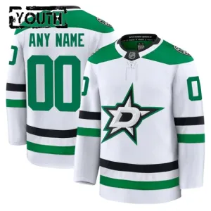 Fanatics Dallas Stars Personalisiert 24/25 Away Premium Trikot - Kinder (Weiss)