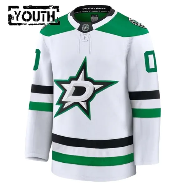 Fanatics Dallas Stars Personalisiert 24/25 Away Premium Trikot - Kinder (Weiss)